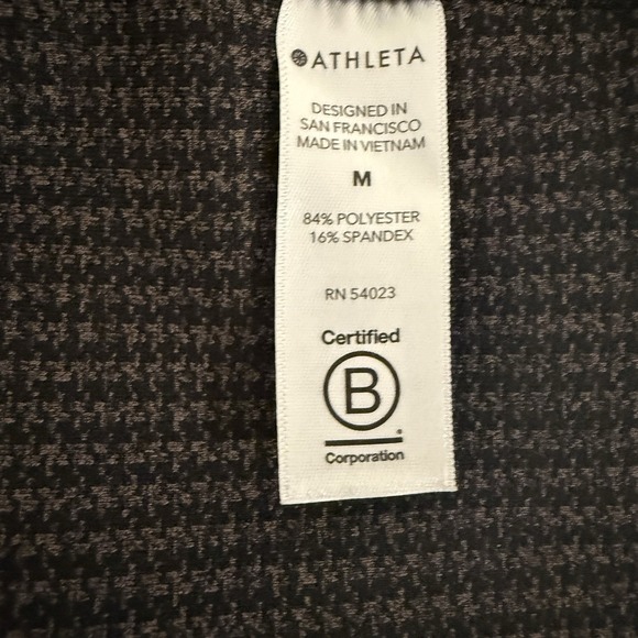 Athleta Delancey Houndstooth Tight Womens Medium Black Coffee Brown 631729 - Picture 5 of 6